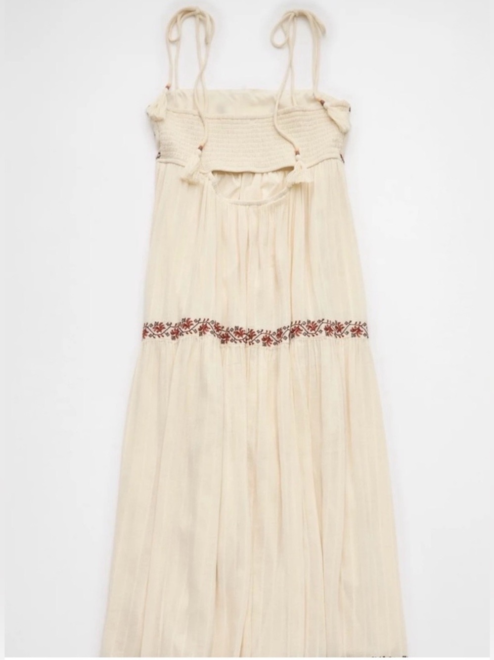 American Eagle Boho Sleeveless Maxi Dress with Embroidery Size Large - Picture 6 of 10